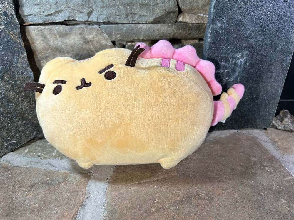 GUND Strawberry Banana Pusheenosaurus Yellow Pink Cat Plush READ